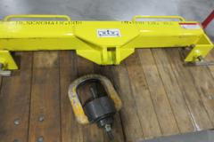 Olsen Chain Forklift Lifting Beam, Inside Pin Mount, 10,000 lb Capacity. And Freno Swiveling Lift Eye with 5/8" Stud