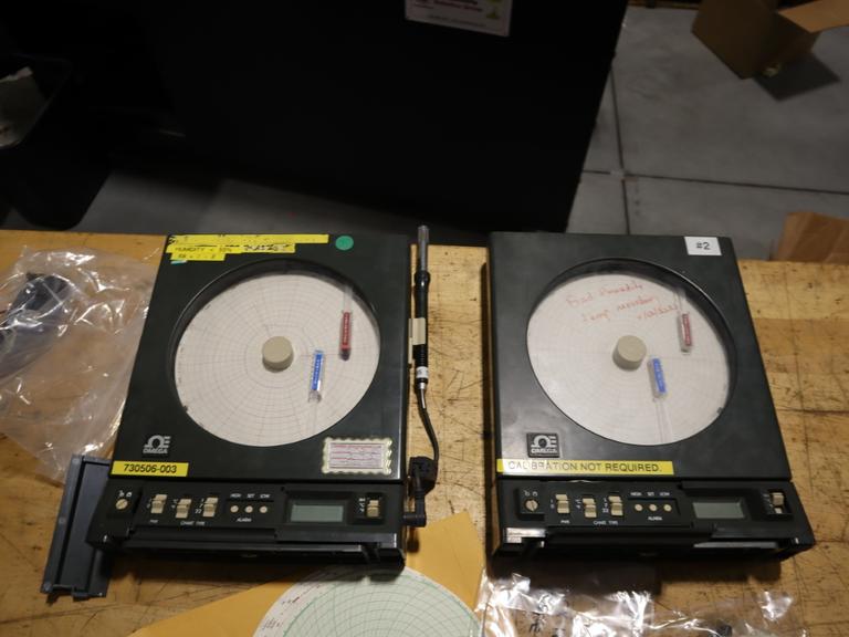 (2) Omega CT485B Temperature and Humidity Recorders with Graph, (1) Sensor