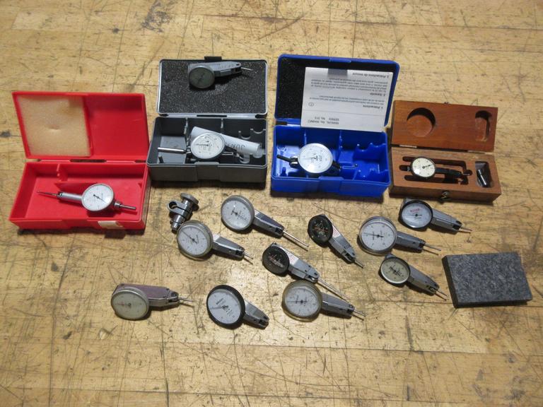Dial Indicators, Assorted Brands and Accuracy, Mitutoyo, SPI, Brown & Sharp and Others