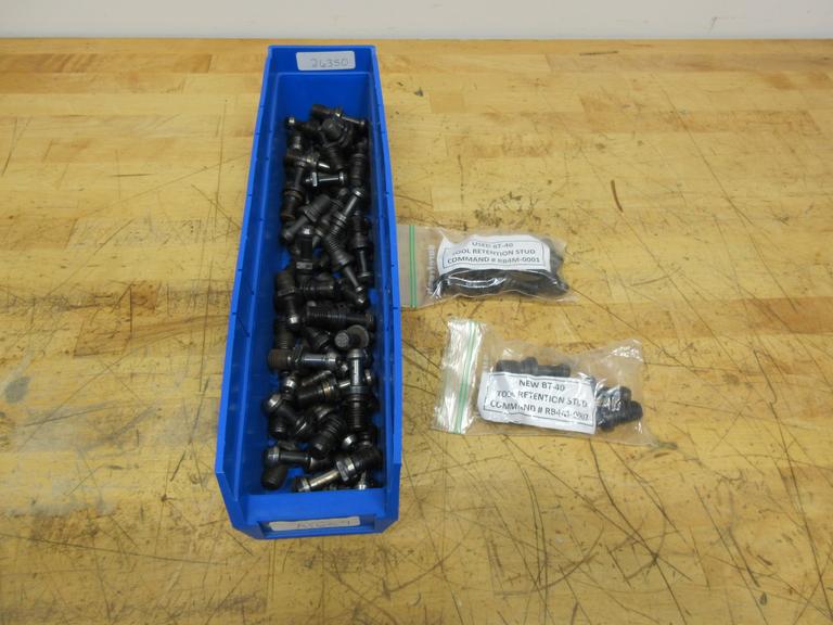 Command BT-40 Tool Holder Retention Knobs, Mainly Used Some New, Part # RBM4-0002 & RBM4-0001