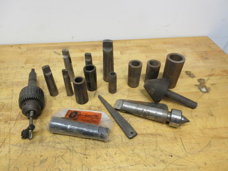 Riten Live Center, Dead Center, Jacobs No.18 Keyed Chuck, Assorted Morse Taper Adapters #2 - #6