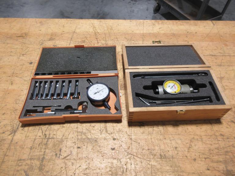 Mitutoyo Small Hole Dial Bore Guage Set .44" - .72", MHC Coaxial Indicator Set, Both In Cases