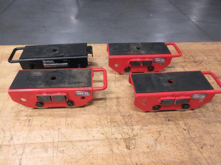 Machinery Moving Skates 4400 LB Ea. Capacity, (3) Ironton, (1) Strongway
