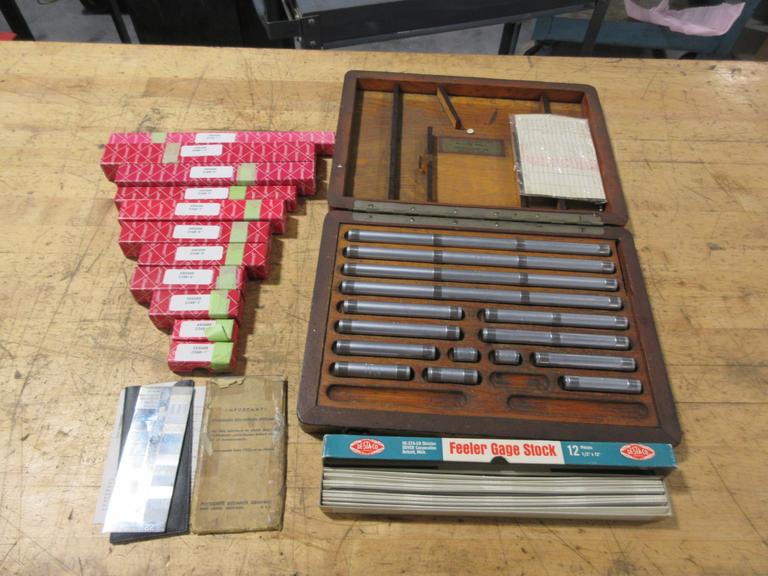 Starrett Micrometer Setting Standards 1"-11", Swedish Gage Co. Micrometer Standards 1"-12", Feeler Gage Stock, Surface Finish Standards
