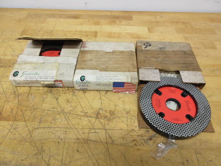 Greenlee (3pc) Coarse Diamond 6" x 3/4" x 1-1/4" Tool Grinder Wheels **New In Boxes**