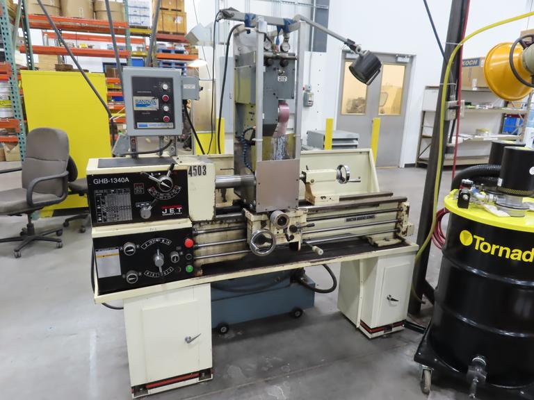 Jet GHB-1340A 13" x 40" Engine Lathe with Sandvik Oscillation Drive For Polishing and Prab PFA-20 Paper Filtration