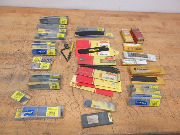 Cutoff Holders and Inserts, Iscar, Sandvik, Kennametal,  **Mostly New**