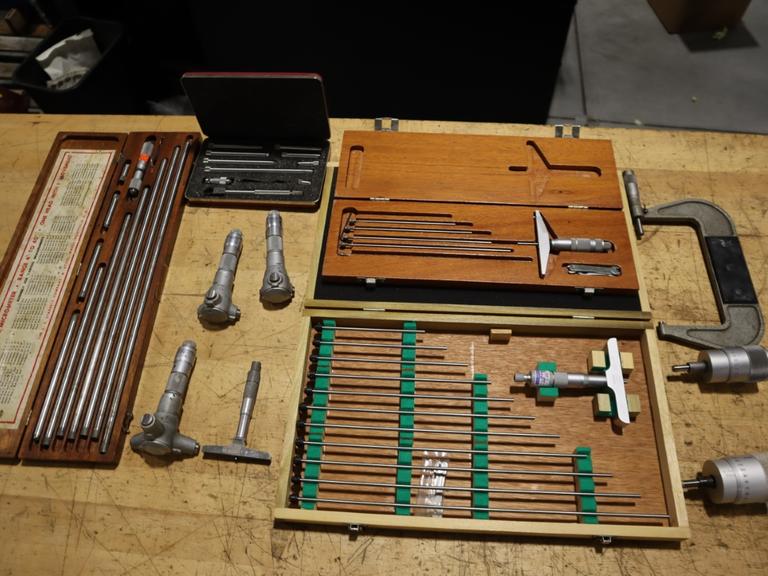 Micrometers: Inside, Depth, Bore, Travel, and 5-6" Outside Micrometer