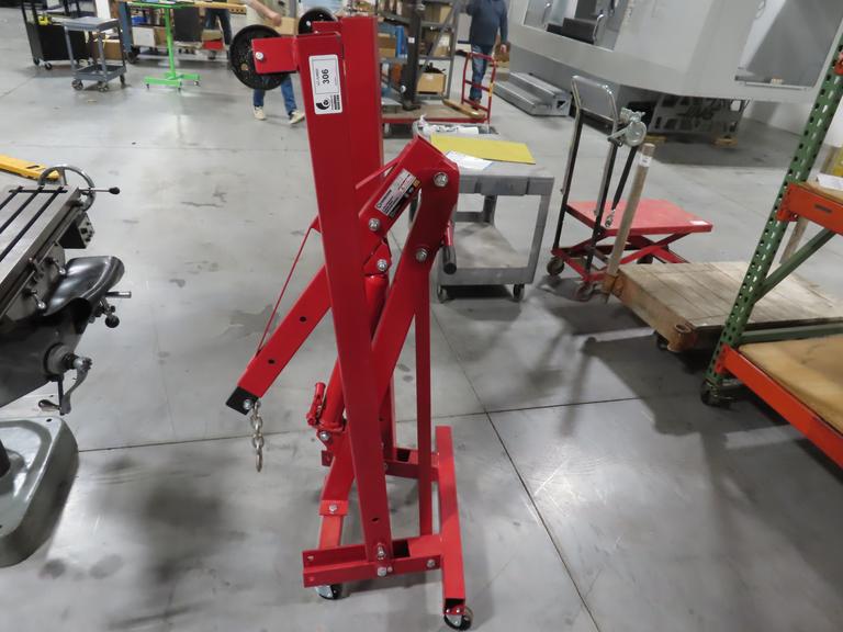 Strongway 2 Ton Hydraulic Engine Hoist with Lift Lever, Portable