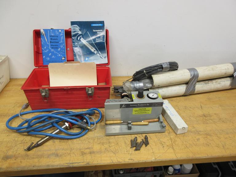Laramy Products Thermoplastic Welder with Attachments and Plastic Welding Rod