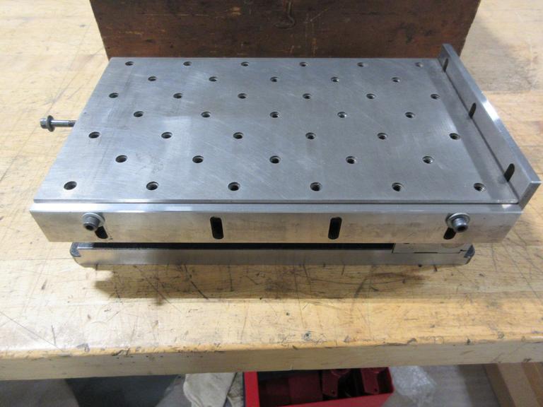 Omer E. Robbins Sine-Plate Precision Ground with Threaded Mounting Holes 0-90 Degrees and Wood Case