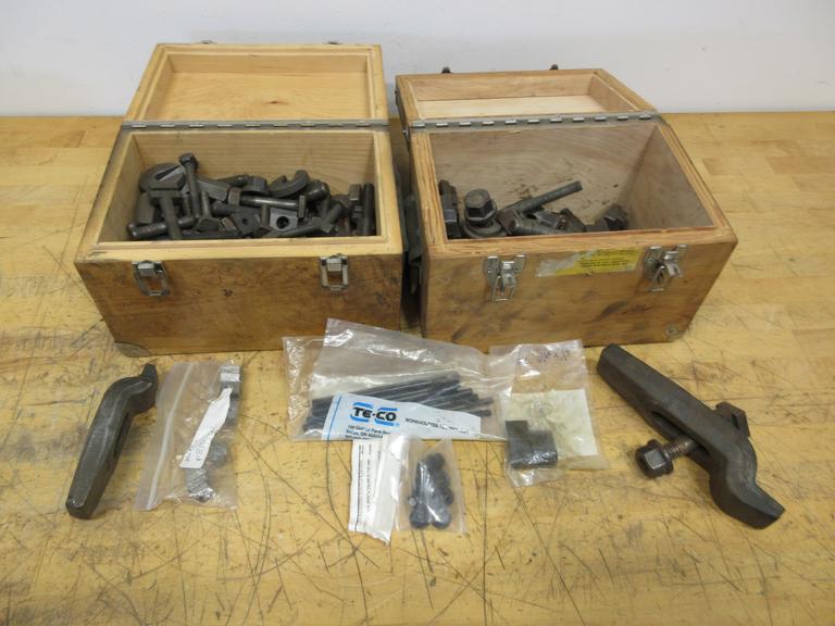Clamp Down Hardware, Assorted Sizes, Studs, Straps, T-Nuts, In Wooden Cases