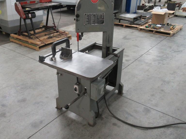 Roll-In Vertical Band Saw, 3/4" Blade, Gravity Blade Feed,Vise and Clamp