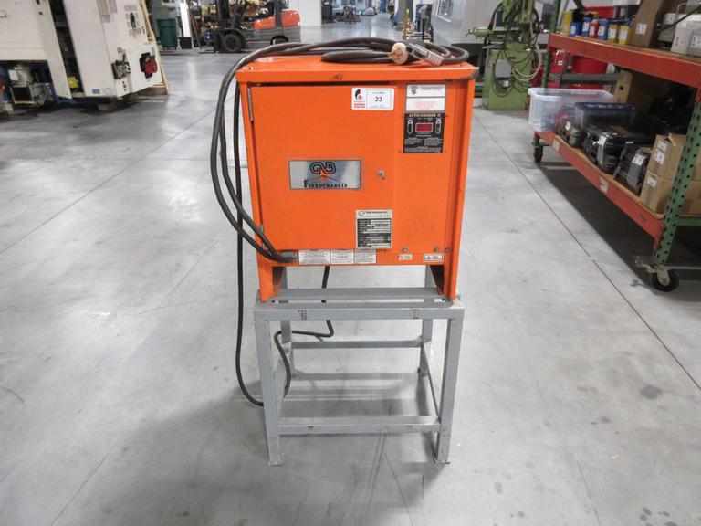 GNB Ferrocharger 24V on Metal Stand with Power Cord and 2 Prong Connector Plug