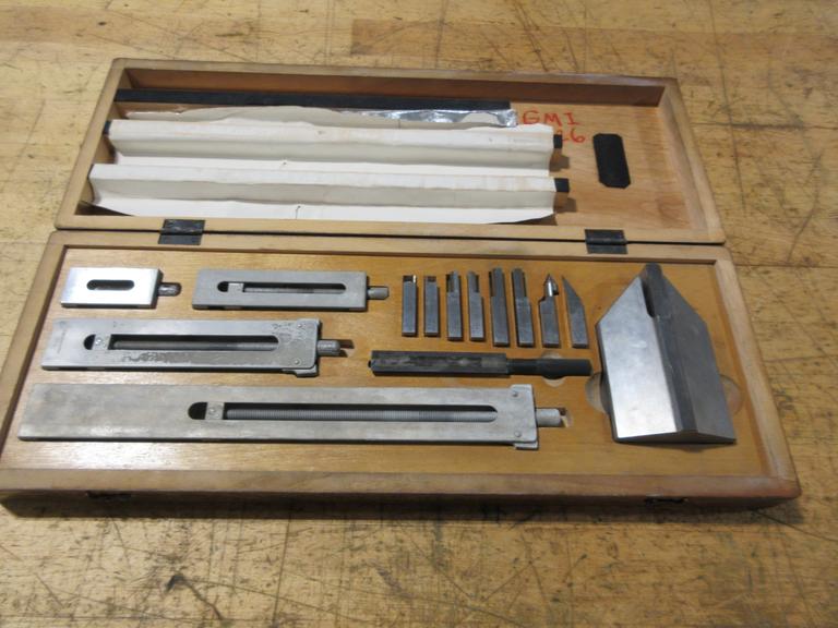 C.E. Johanssson Ford Guage Block Stacking Set, With Base, Specialty Blocks and Stacking Vises