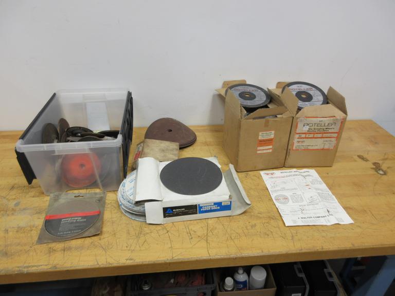 Sanding and Grinding Discs, Assorted Types and Sizes, (2) Boxes Walter Roteller 7" x 7/8"