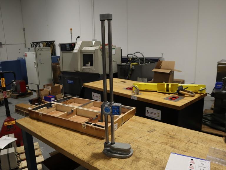 Fowler Dual Column Dial Type 24" Height Gauge, .001 in Resolution