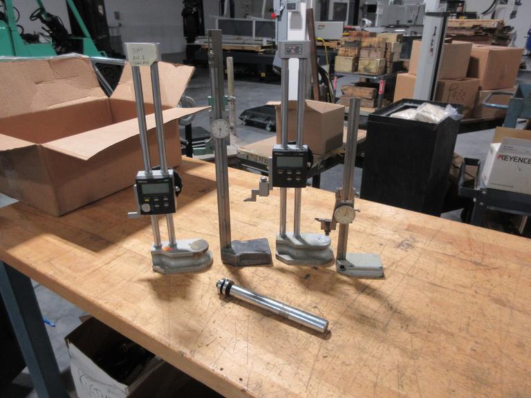 Digital and Dial Height Stands10-12", Mitutoyo and Scher Tumico **Uknown Working Order**