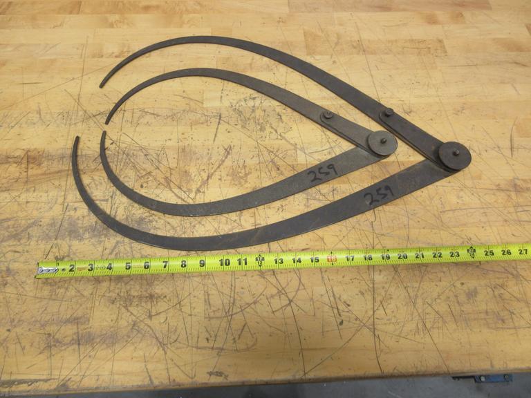 Antique Steel Measuring Calipers 18" & 24"
