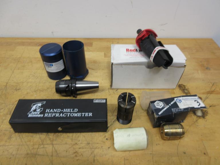 Schunk CAT40 3/4" Hydraulic Tool Holder, Redline 3/4" Shank Chip Fan, SM Bronze Bushing, Hainbuch RS40 Collet, Zebra Refractometer **All New In Packages**