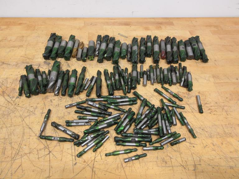 Resharpened HSS End Mills, Mostly 4 Flute Double End, 3/8" - 1" Shank
