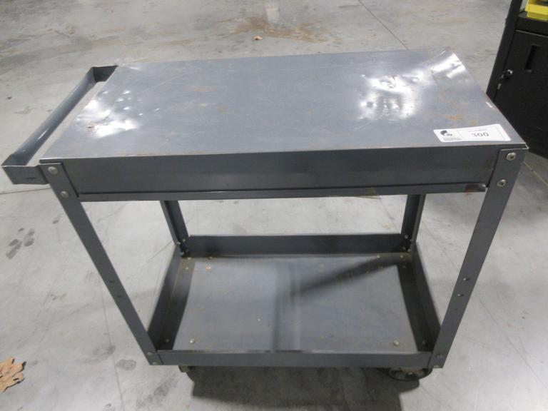 Steel Rolling 2 Shelf Shop Cart
