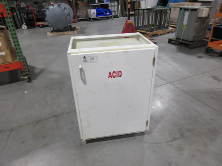 Acid Safety Storage Cabinet, Plastic Lined with Adjustable Shelf
