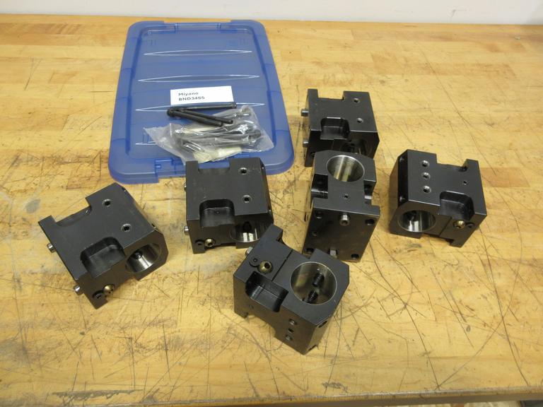 BMT (6) Miyano Tool Holders 1.75" Diameter, 56mm x 68mm Bolt Pattern with Mounting Bolts