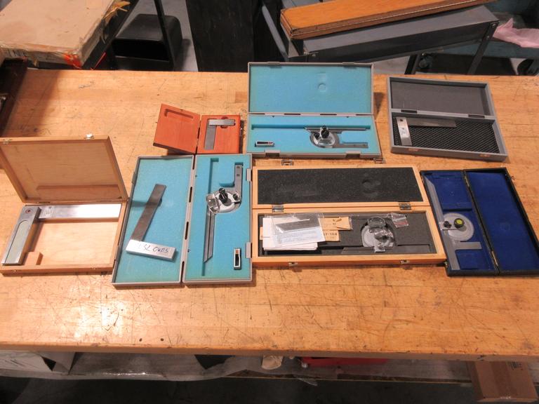 Mitutoyo, Starrett and Other Precision Protractors and Squares