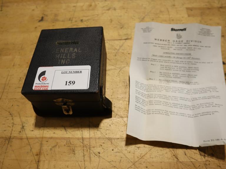 Webber Model 386 Electronic Temperature Gauge, 60-100 Deg F, with Case