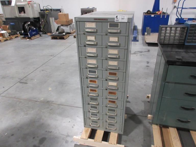 Metal File Card Organizer Cabinet with (11) Drawer with Dual Removable Trays