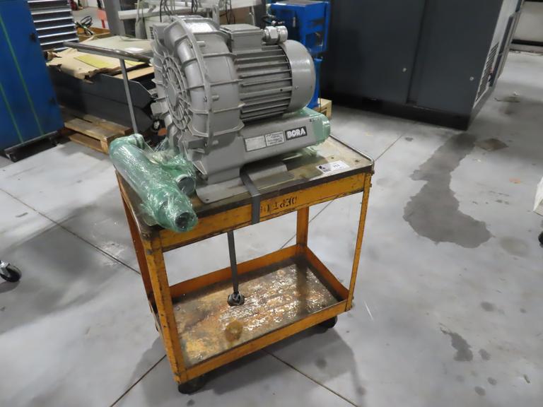 Rietschle Thomas Bora SAP 300 (01) Vacuum Pump and (2) Shelf Cart