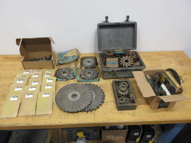 Side Milling Cutters, Slitting Saws, Woodruff Cutters, HSS Huge Lot, Mostly 1" Arbor and Larger