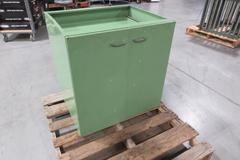 Metal 2 Door Low Profile 9 Shelf Storage Cabinet **No Top**