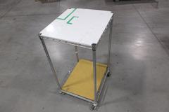 Metro 2 Shelf Wire Rolling Rack with Laminate Top