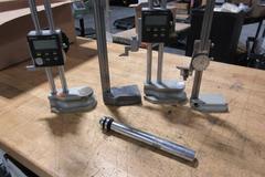 Digital and Dial Height Stands10-12", Mitutoyo and Scher Tumico **Uknown Working Order**