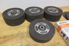 Walter Grinding Wheels 9" x 1/4" x 7/8" Thread on And Thru Hole, Dozens of **New Unused** Wheels with Safety Face Shield