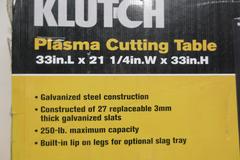 Klutch Plasma Cutting Table, 33" x 21.25" x 33", **New In Box**