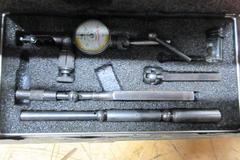 Starrett Tools, 0-1" Pad Micrometer, 0-1" Tube Mic, 0-1" Depth Mic, Last Word .005 Indicator, 8-24" Inside Mic, Mic Standards, Antique Bore Guage