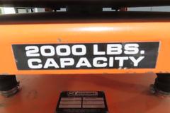 Herman Pink Granite Surface Plate 24"x36"x6.5" on Economy Die Lift Cart 2000 lb Capacaity Lift Cart, Adjustable Height