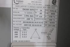 Fargo Electric 3 Phase Step Down Transformer, with MGC Surge Protection