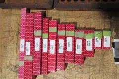 Starrett Micrometer Setting Standards 1"-11", Swedish Gage Co. Micrometer Standards 1"-12", Feeler Gage Stock, Surface Finish Standards