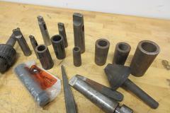 Riten Live Center, Dead Center, Jacobs No.18 Keyed Chuck, Assorted Morse Taper Adapters #2 - #6