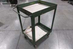 Tall Heavy Duty Steel Rolling Shop Cart with 2 Shelves