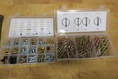 Assorted Hardware Sets, Cotter Pins, Brake Fittings, Lynch Pins, Battery Hydrometer, On/Off Switches