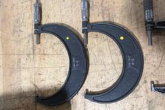 Micrometer Set 1" - 6", Various Brands in Set, with Wooden Case