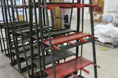 Pollard 3-Shelf Metal Stock Racks 3' Wide x 2' Deep x 7 High , (6) Total