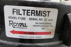 Royal Filtermist Model F1200 Mist Collector with Allen Bradley Electrical Switch