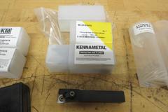 Inserted Turning Tool Holders, (2) Kennametal MCLNR1616H12 5/8" Facing, (6) KM KM20MCLNR11225 Replaceable Heads and Assorted Carbide Inserts **NEW**