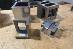 Precision Ground Squares 6x6x6", Angle Plate 5"x4.125"x4.125", Vee Block 4.125"x4.125"x3"